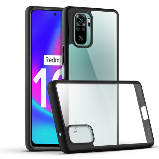 Premium Silicon Soft Framed Case with Clear Back Cover For Redmi Note 10