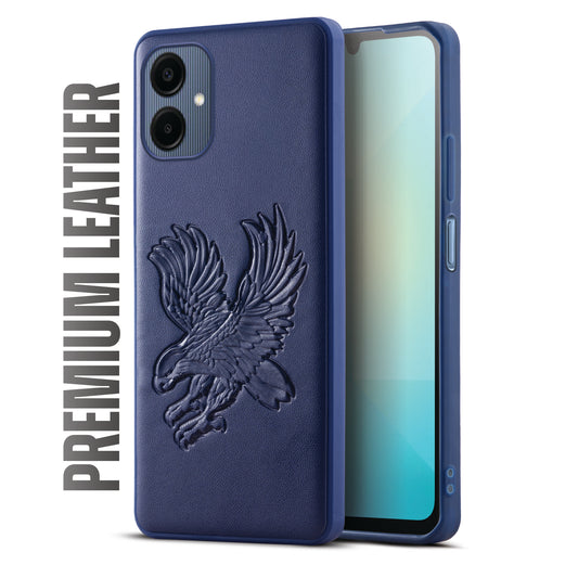 Eagle Textured Leather Back Case Cover for Samsung A06