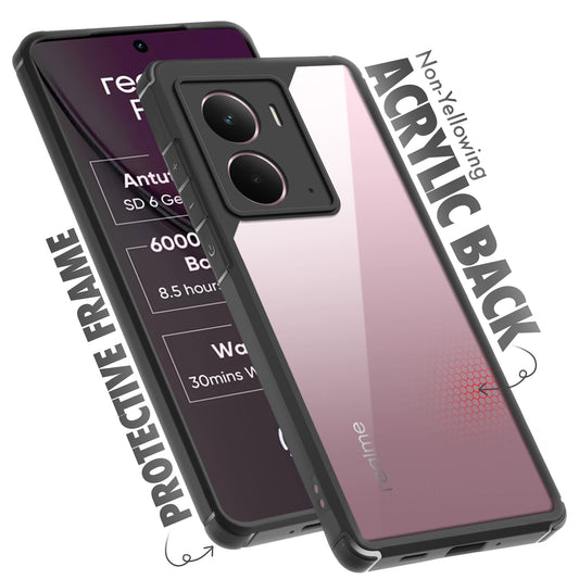 Silicone Border Transparent Back Cover for Realme P3 5G