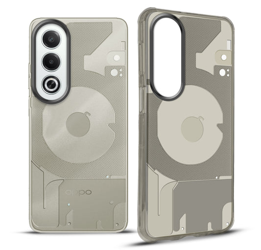 Soft Transparent Slim Fit Frosted Matte Silicone TPU With Matte Ring Camera Protection Back Cover for Oppo K12x 5G
