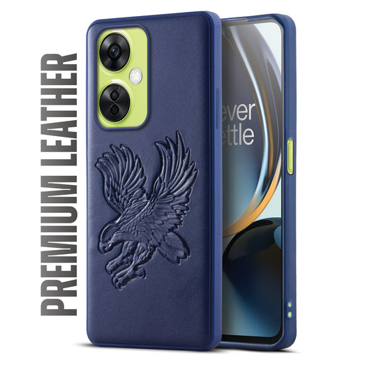 Eagle Textured Leather Back Case Cover for OnePlus Nord CE 3 Lite 5G