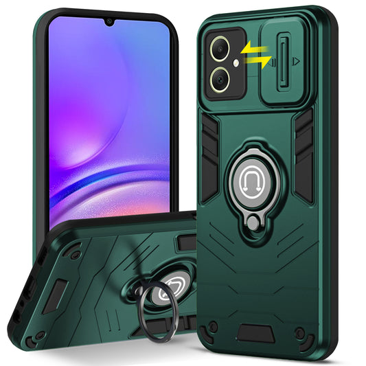 Ultra Rugged Armor Case with Rotating Ring Holder & Shutter Camera Protection Back Case For Samsung A05