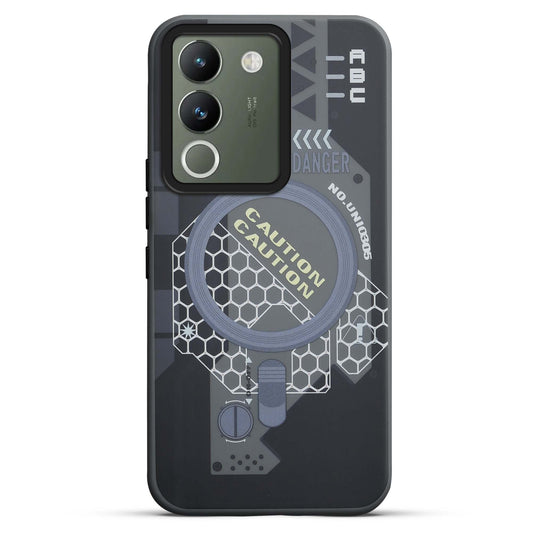 Mechanical Circuit Print Hard Back Cover For Vivo Y200 5G