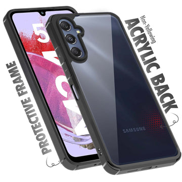 Silicone Frame Transparent Hard Back Cover for Samsung M34 5G