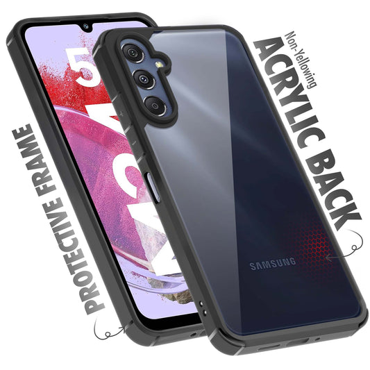 Silicone Frame Transparent Hard Back Cover for Samsung M34 5G