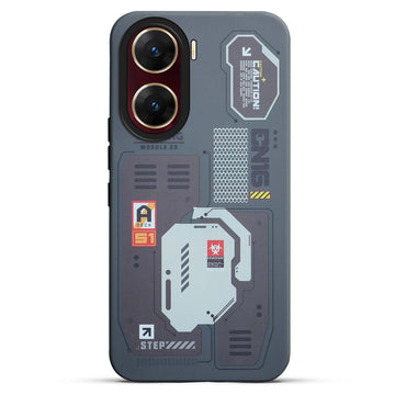 Mechanical Circuit Print Hard Back Cover For Vivo V29e 5G