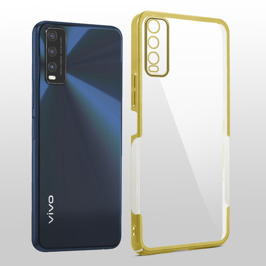 Crystal Clear Premium Shiny Edges Hard Back Case For Vivo Y20