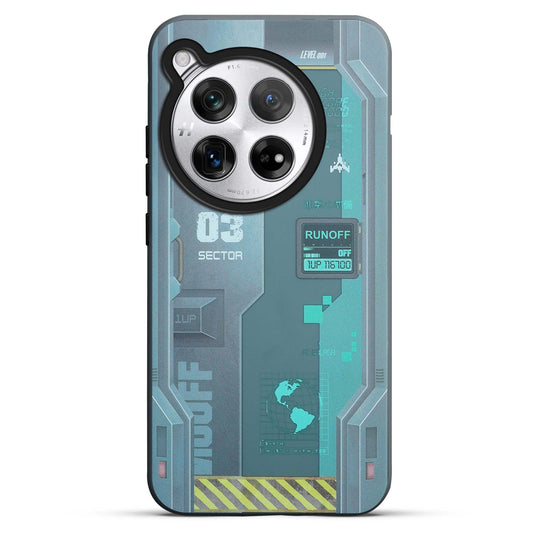 Mechanical Circuit Print Hard Back Cover For OnePlus 12R 5G