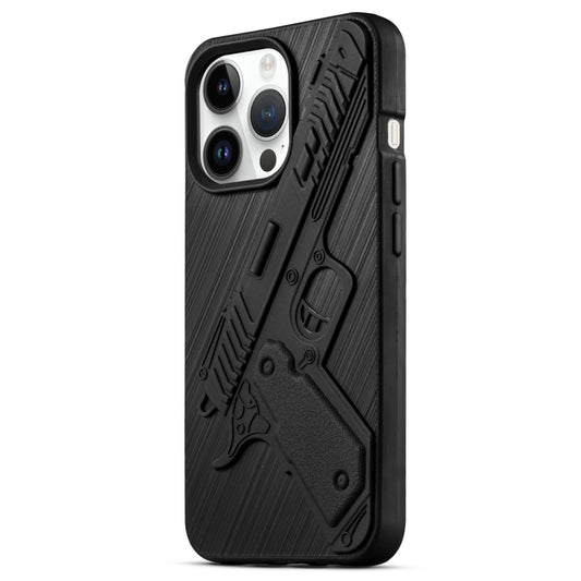 3D Weapon/Gun Matte Silicone Back Cover for Apple iPhone 13 Pro