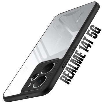 Premium Silicon Soft Framed Case with Clear Back Cover For Realme 14T 5G