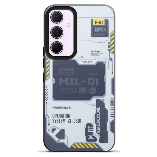 Mechanical Circuit Print Hard Back Cover For Samsung A35 5G