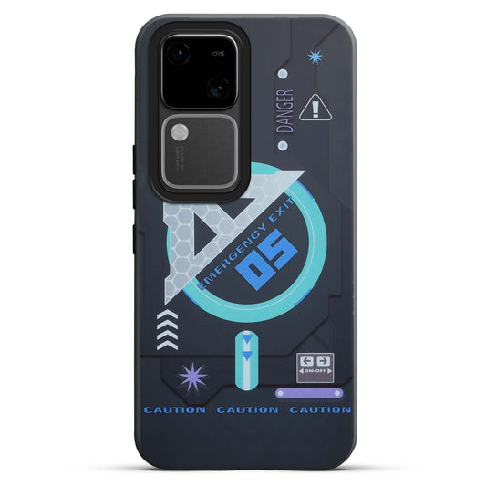 Mechanical Circuit Print Hard Back Cover For Vivo V30 5G