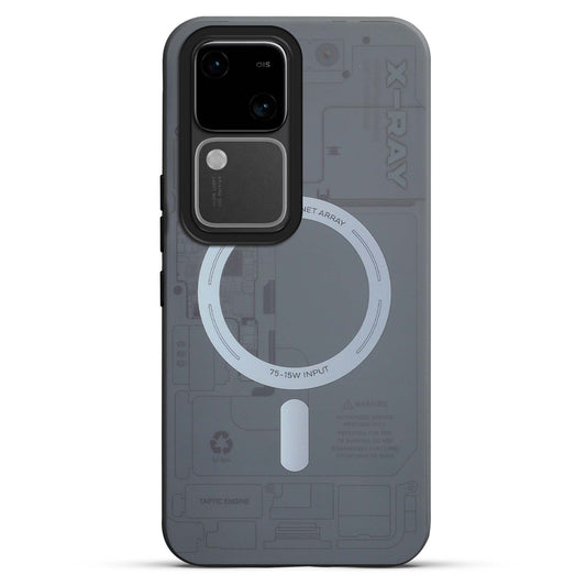 Mechanical Circuit Print Hard Back Cover For Vivo V30 5G