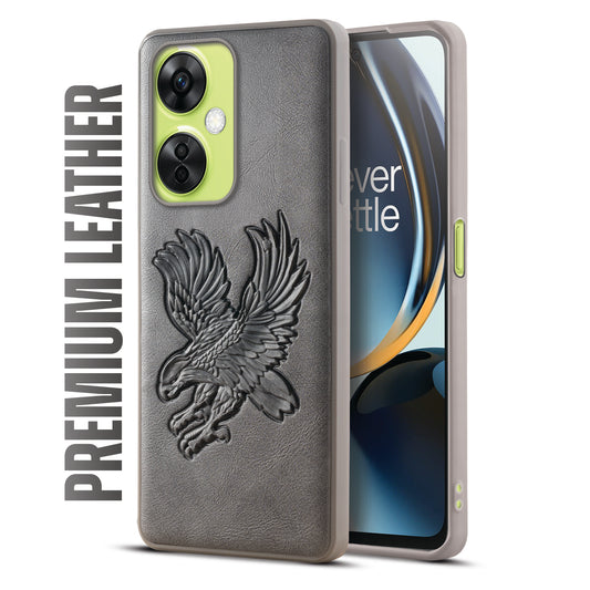 Eagle Textured Leather Back Case Cover for OnePlus Nord CE 3 Lite 5G