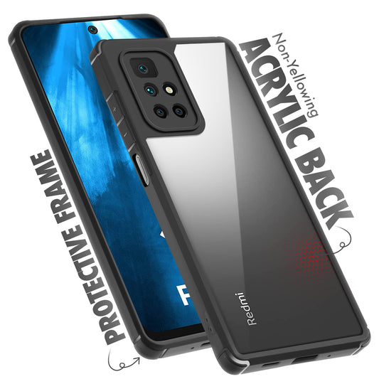 Silicone Border Transparent Back Cover for Redmi 10 Prime