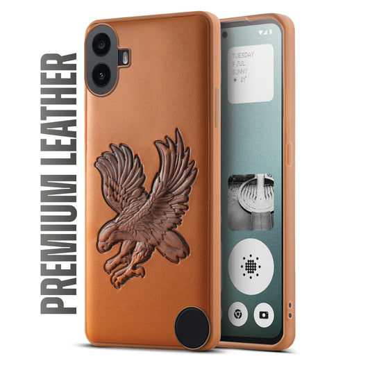 Eagle Textured Leather Back Case Cover for CMF By Nothing Phone 1