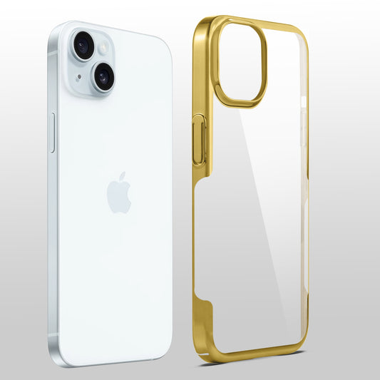 Crystal Clear Premium Case with Shiny Colorful Edges and Precise Cutouts for Apple iPhone 13