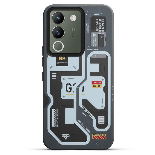 Mechanical Circuit Print Hard Back Cover For Vivo Y200 5G