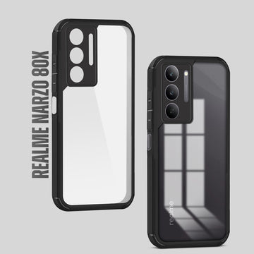 Silicone Border Transparent Back Cover for Realme Narzo 80x 5G