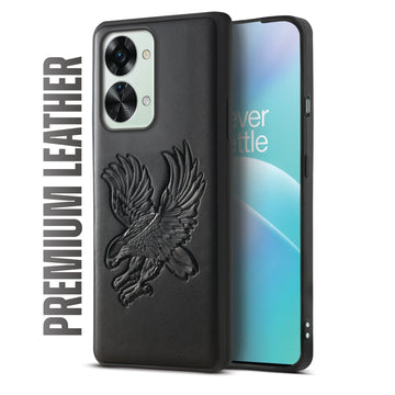 Eagle Textured Leather Back Case Cover for Oneplus Nord 2T 5G