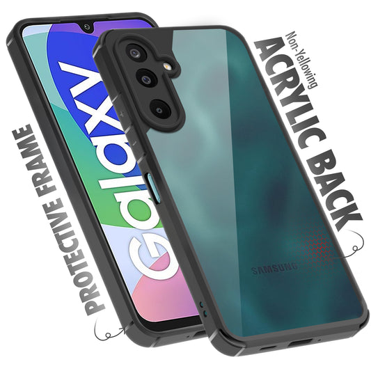Silicone Border Transparent Back Cover for Samsung F16 5G