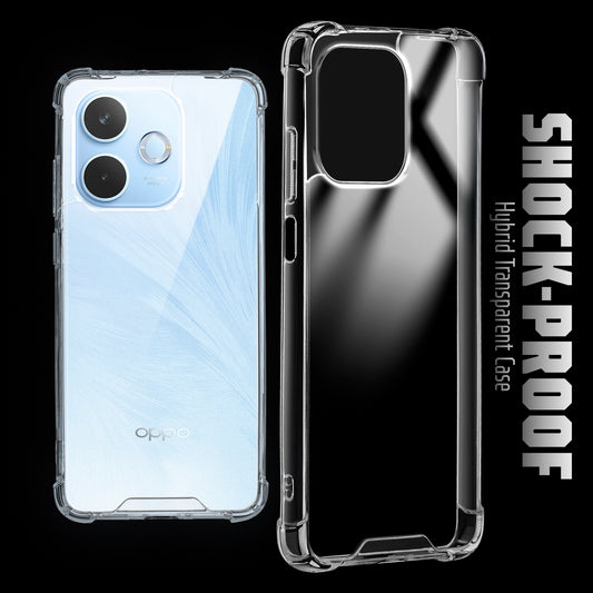 Shockproof Hybrid Transparent Phone Case For Oppo A5 Pro 5G with Hard Back and Soft Bumper for Maximum Protection