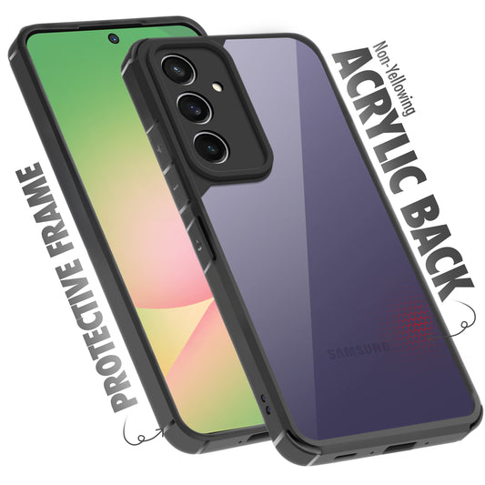 Silicone Border Transparent Back Cover for Samsung A56 5G