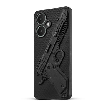 3D Weapon/Gun Matte Silicone Back Cover for Redmi 13C 5G