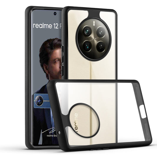 Premium Silicon Soft Framed Case with Clear Back Cover For Realme 12 Pro 5G