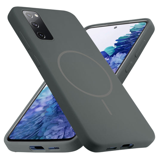 Liquid Silicon With Microfiber Lining Back Case For Samsung S20 FE 5G (MagSafe Compatible)
