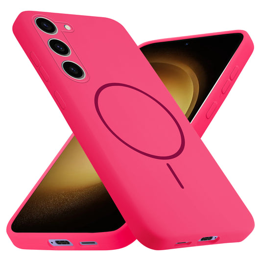 Liquid Silicon With Microfiber Lining Back Case For Samsung S23 FE 5G (MagSafe Compatible)