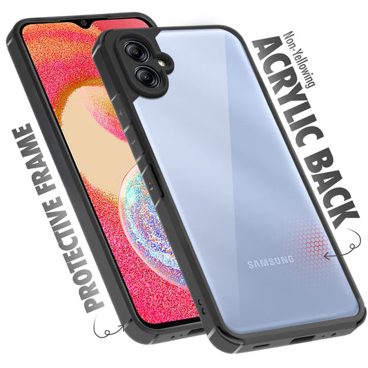 Silicone Border Transparent Back Cover for Samsung A04e