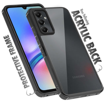 Silicone Frame Transparent Hard Back Cover for Samsung A05s