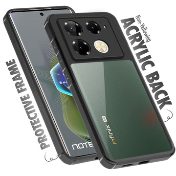 Silicone Border Transparent Back Cover for Infinix Note 40 Pro 5G
