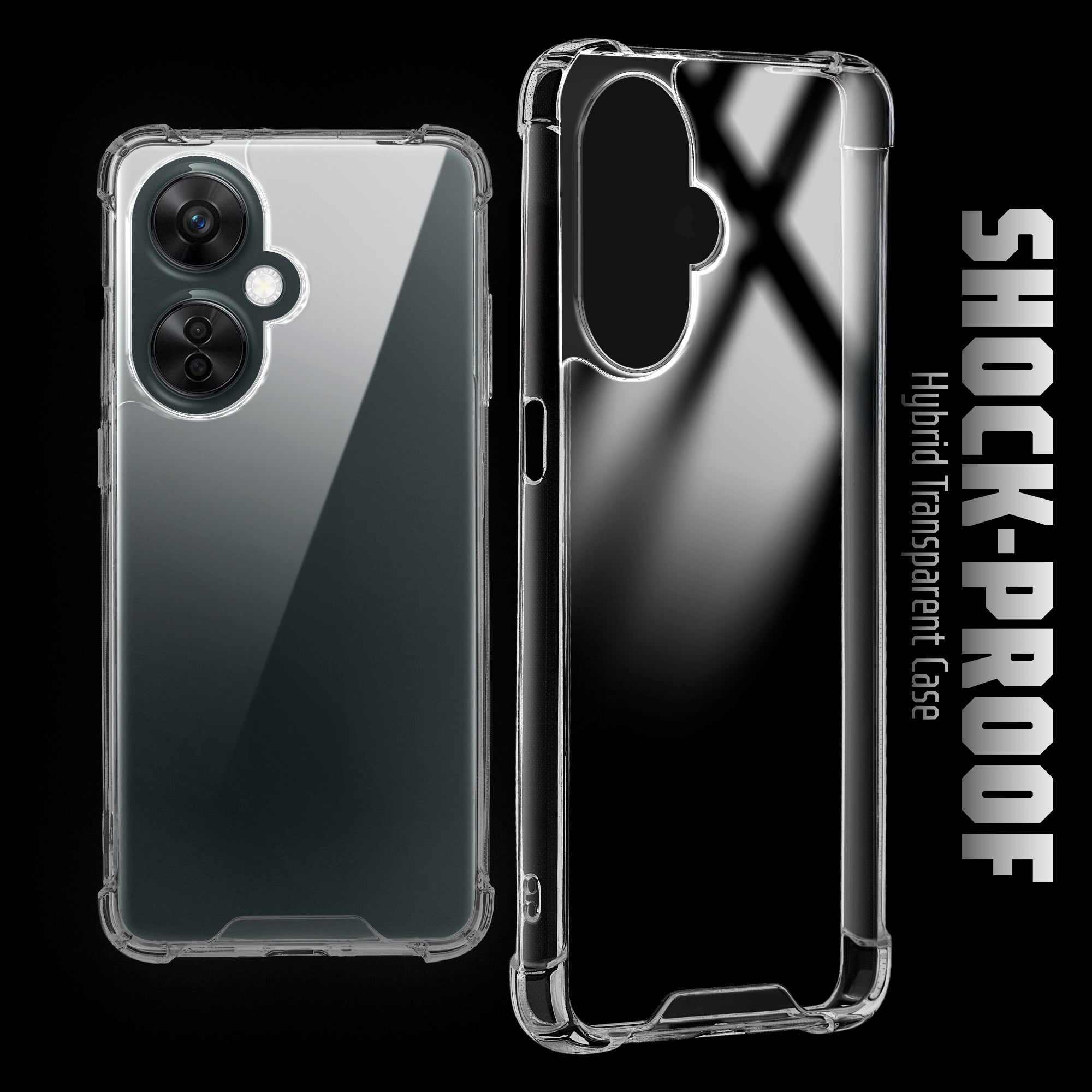 Shockproof Hybrid Transparent Phone Case For OnePlus Nord CE 3 Lite 5G