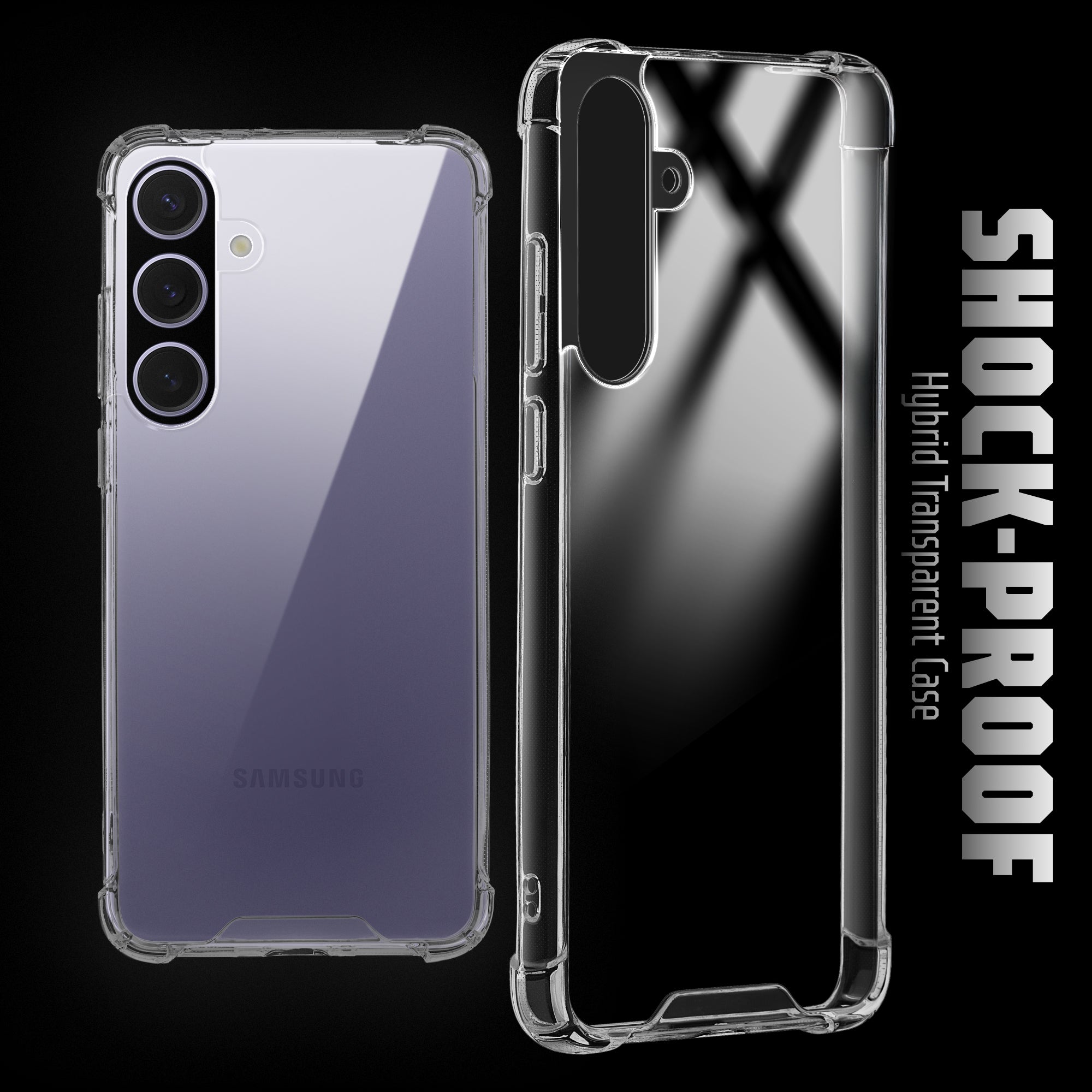 Shockproof Hybrid Transparent Phone Case For Samsung A56 5G with Hard Back and Soft Bumper for Maximum Protection