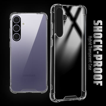 Shockproof Hybrid Transparent Phone Case For Samsung A56 5G with Hard Back and Soft Bumper for Maximum Protection