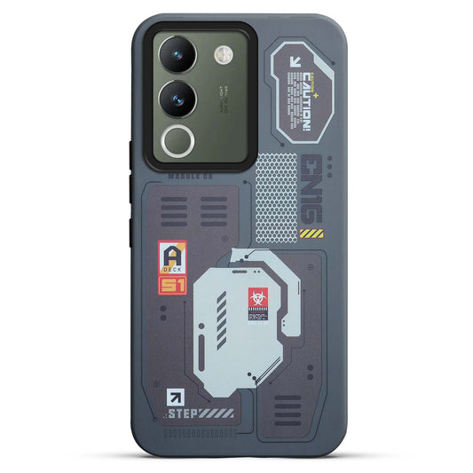 Mechanical Circuit Print Hard Back Cover For Vivo Y200 5G