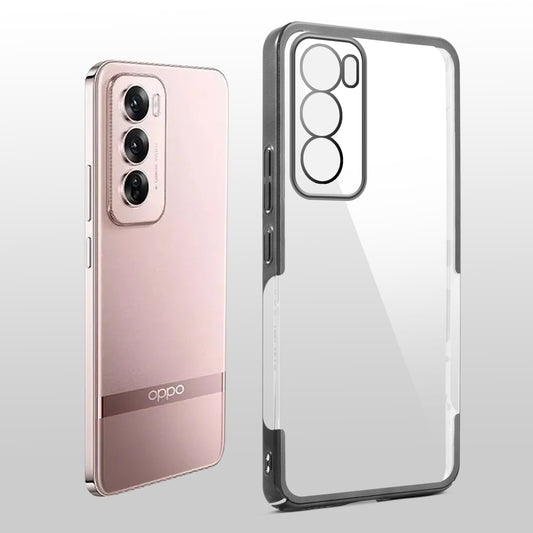 Crystal Clear Premium Shiny Edges Hard Back Case For Oppo Reno 12 5G