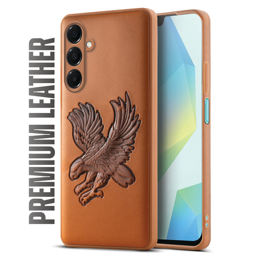 Eagle Textured Leather Back Case Cover for Samsung A16 5G