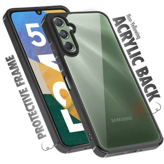 Silicone Frame Transparent Hard Back Cover for Samsung F34 5G