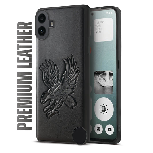 Eagle Textured Leather Back Case Cover for CMF By Nothing Phone 1