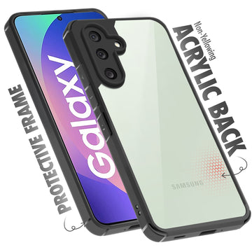 Silicone Border Transparent Back Cover for Samsung F56 5G