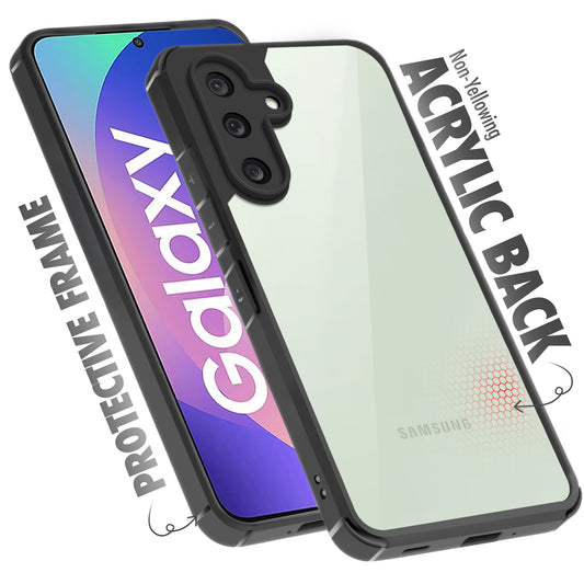 Silicone Border Transparent Back Cover for Samsung F56 5G