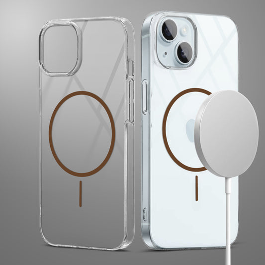 Crystal Clear Transparent Hard Back Anti-Yellowing with MagSafe Compatibility Phone Case For Apple iPhone 15