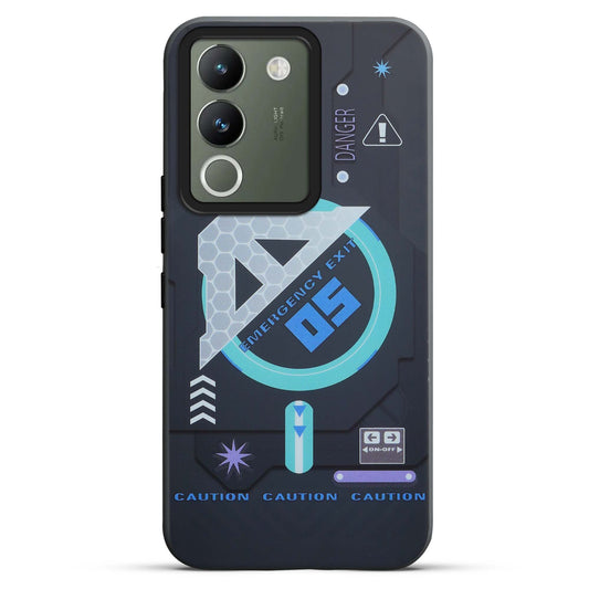 Mechanical Circuit Print Hard Back Cover For Vivo Y200 5G