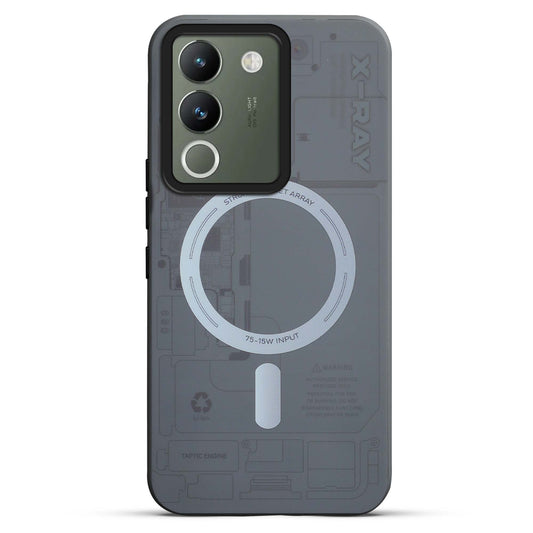 Mechanical Circuit Print Hard Back Cover For Vivo Y200 5G