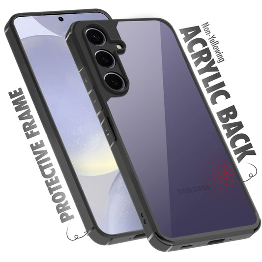 Silicone Border Transparent Back Cover for Samsung S25 Plus 5G