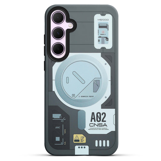 Mechanical Circuit Print Hard Back Cover For Samsung A35 5G