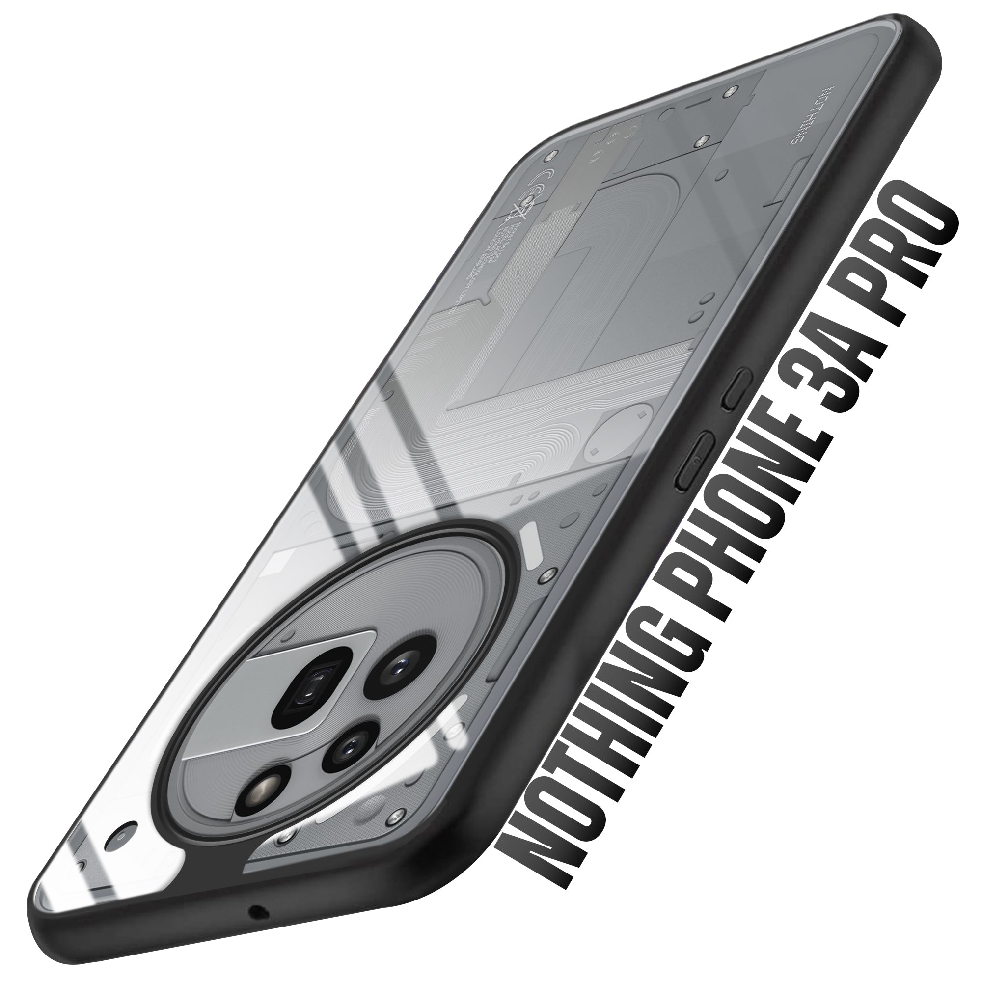 Premium Silicon Soft Framed Case with Clear Back Cover For Nothing Phone 3A Pro